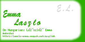emma laszlo business card